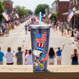 Patriotic Peanuts Glitter Cup