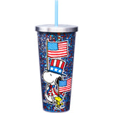 Patriotic Peanuts Glitter Cup