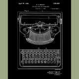 Typewriter Canvas Patent Print