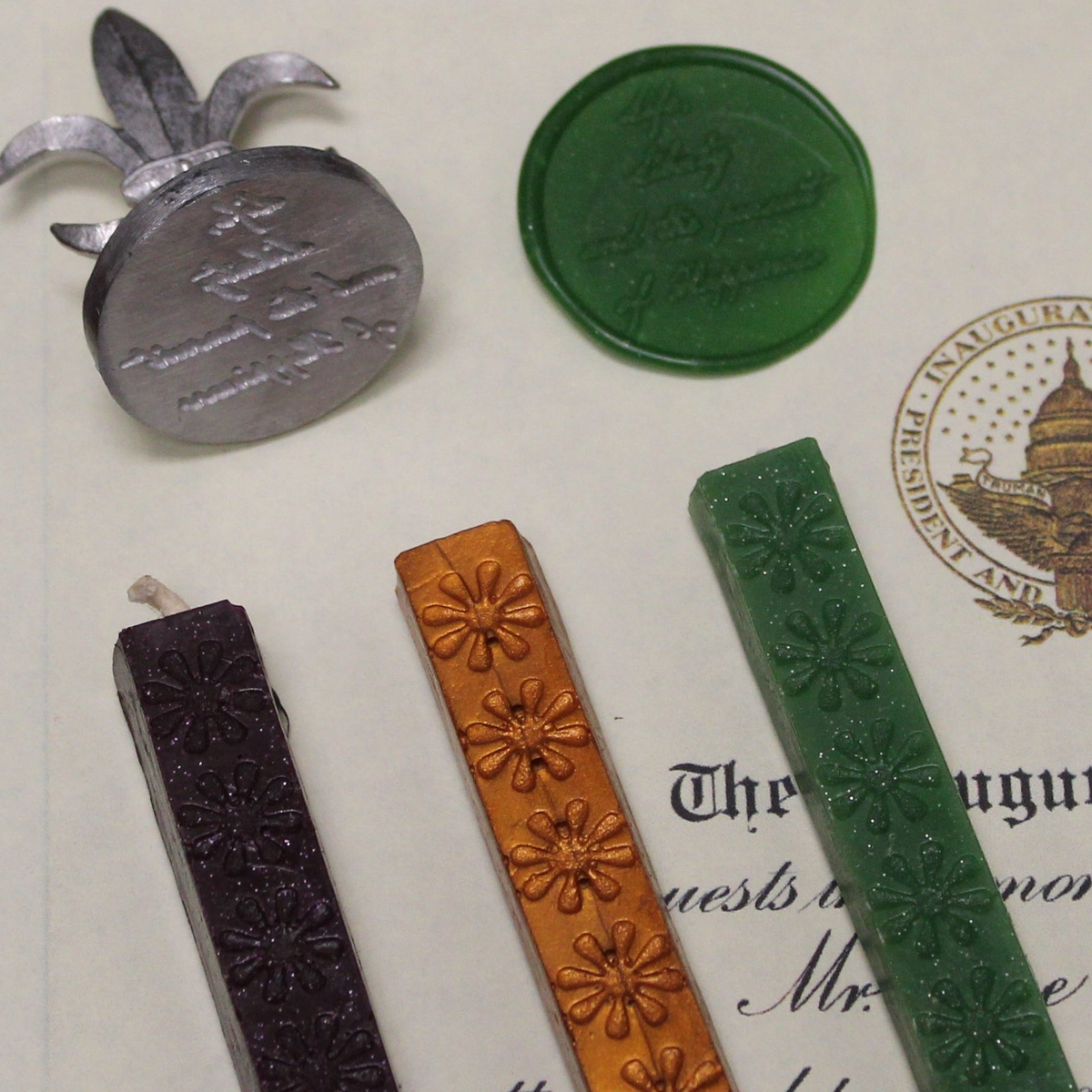 Wax Sealing Starter Kit Life Liberty Green Amber Purple
