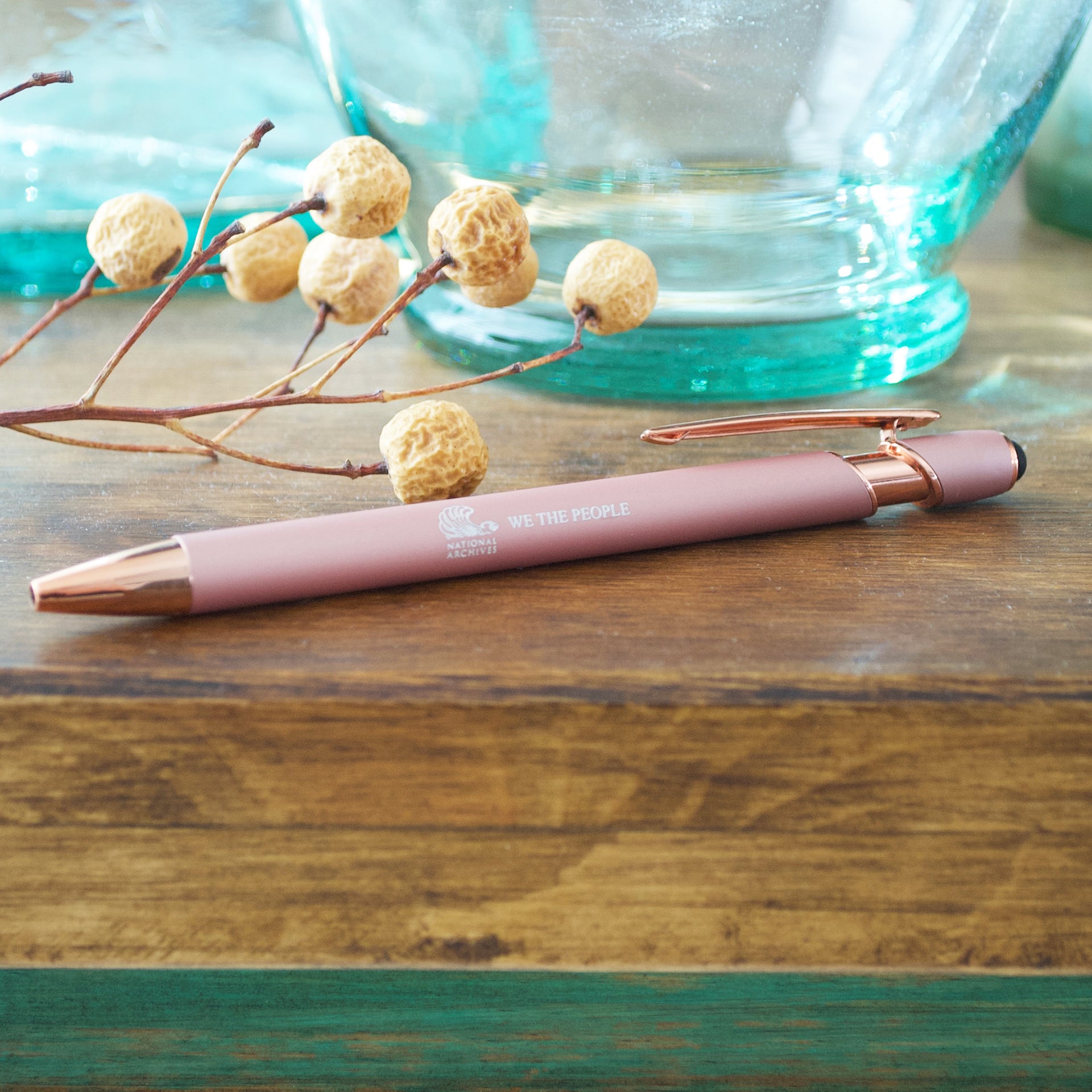 We the People Rose Gold Colored Pen with Stylus