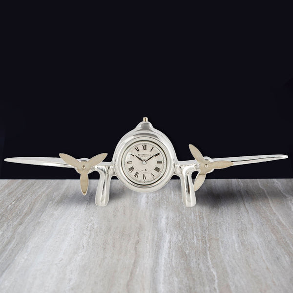 Art Deco Airplane Table Clock