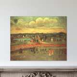 A View of the Town of Concord Canvas Print - Limited Edition