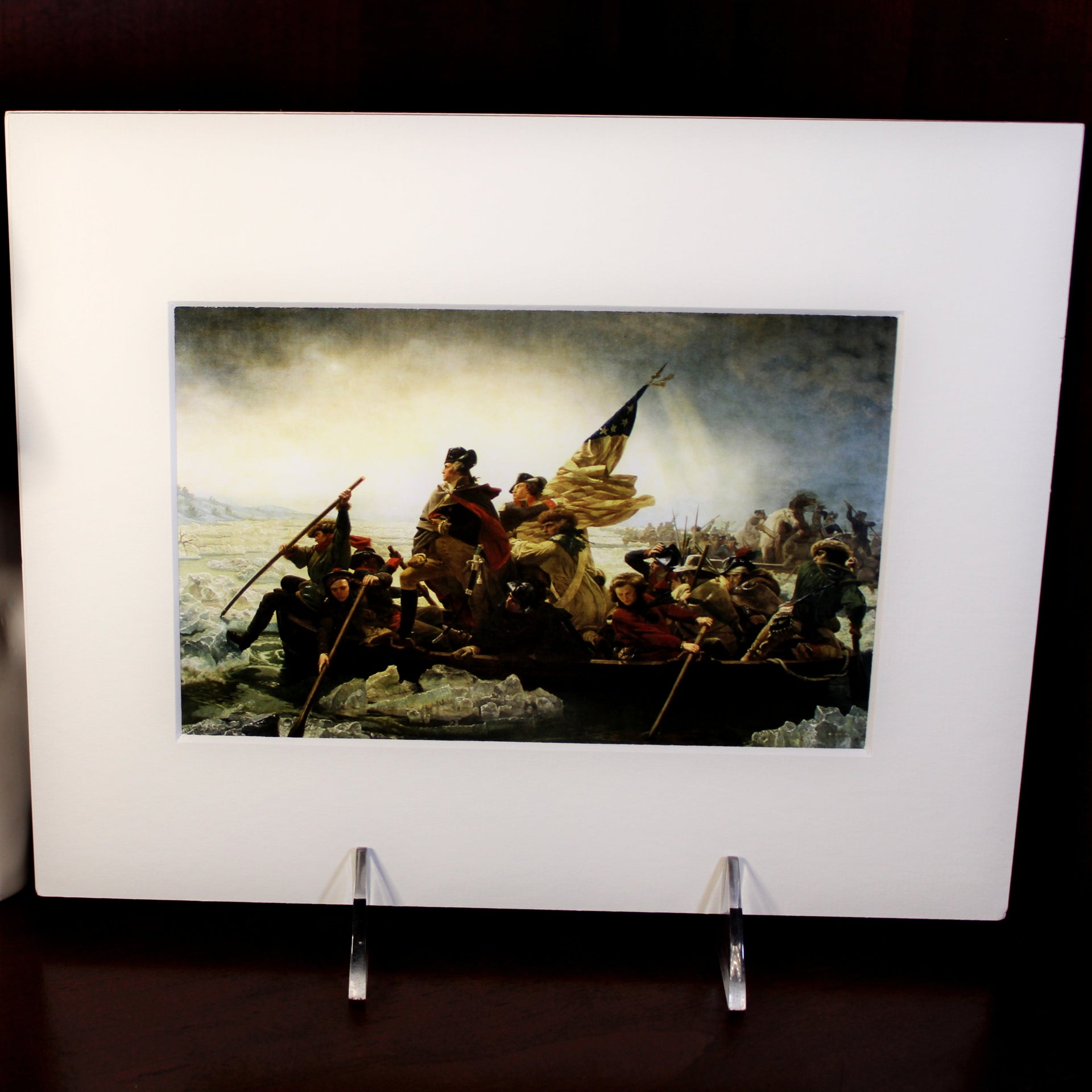 George Washington Crossing the Delaware Matted Print