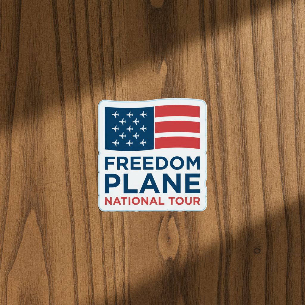 Freedom Plane Sticker and Patch Bundle