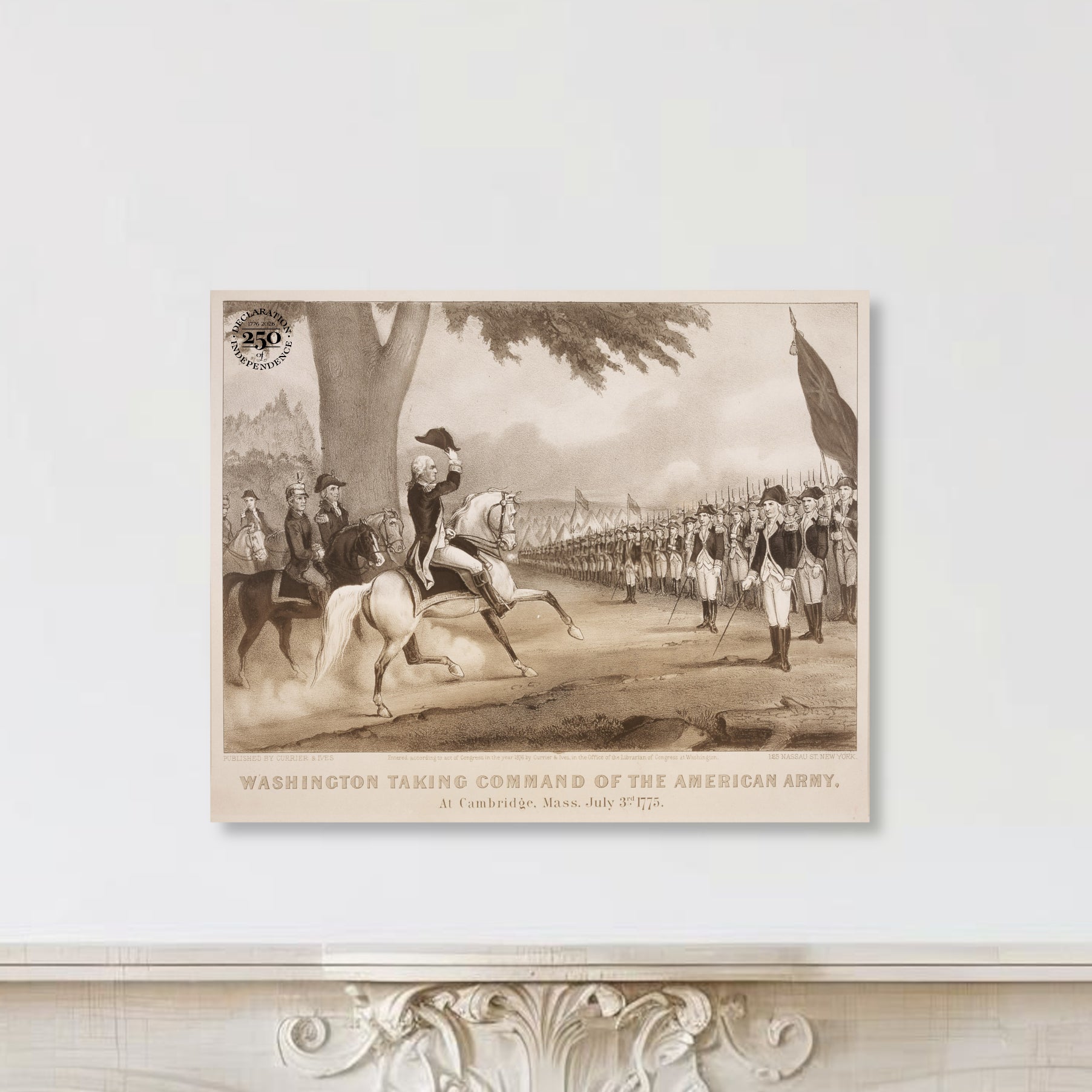 General Washington Taking Command of the Continental Army Limited Edition Canvas Print