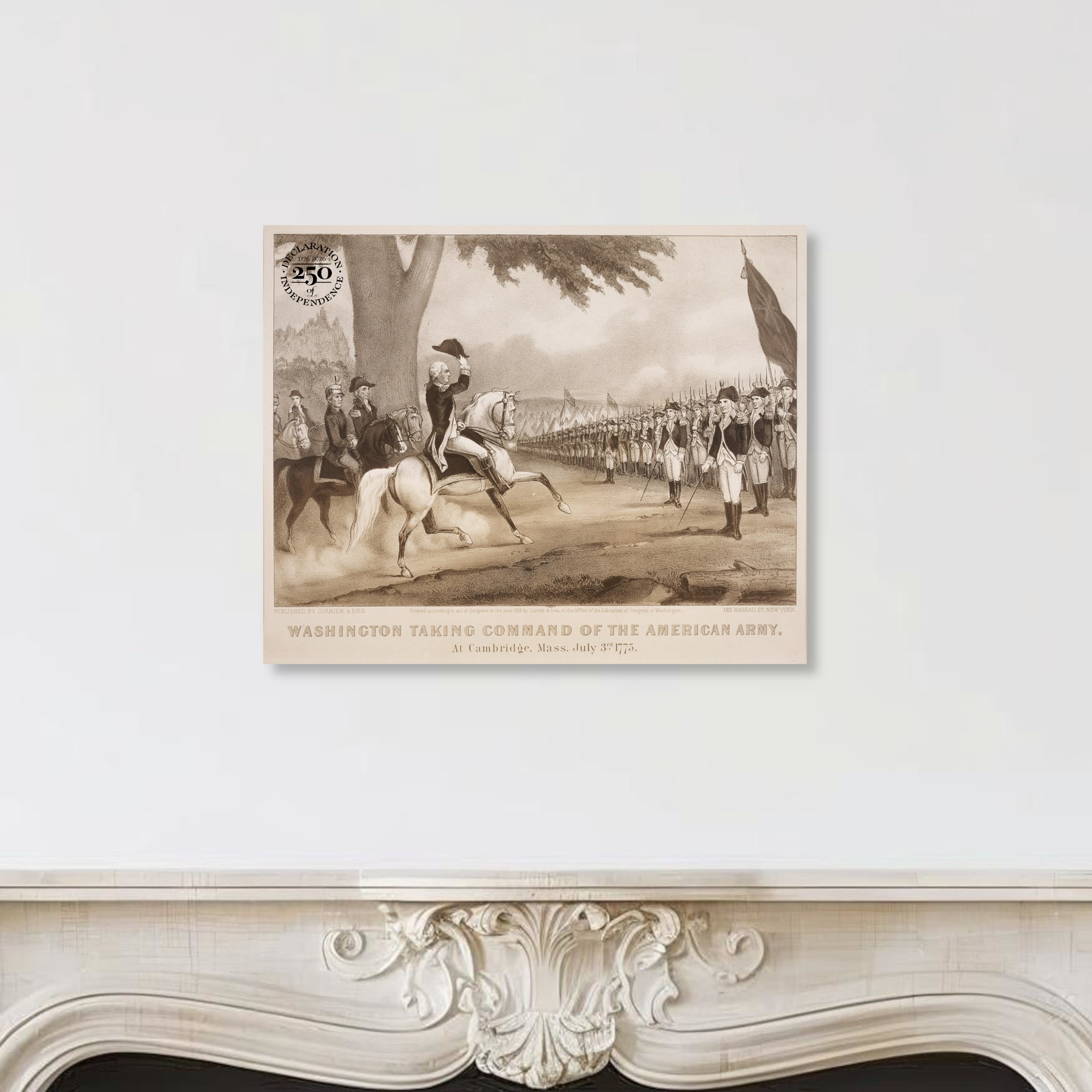 General Washington Taking Command of the Continental Army Limited Edition Canvas Print