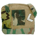 Camo and Recycled Military Tent Messenger Bag