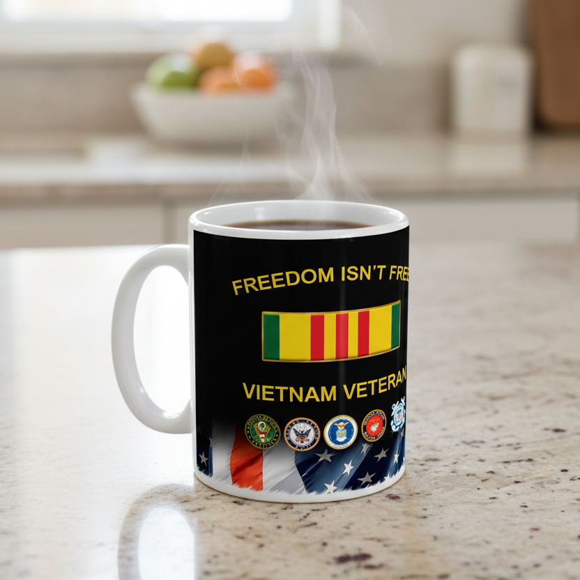 Freedom Isn't Free Vietnam Veteran Mug