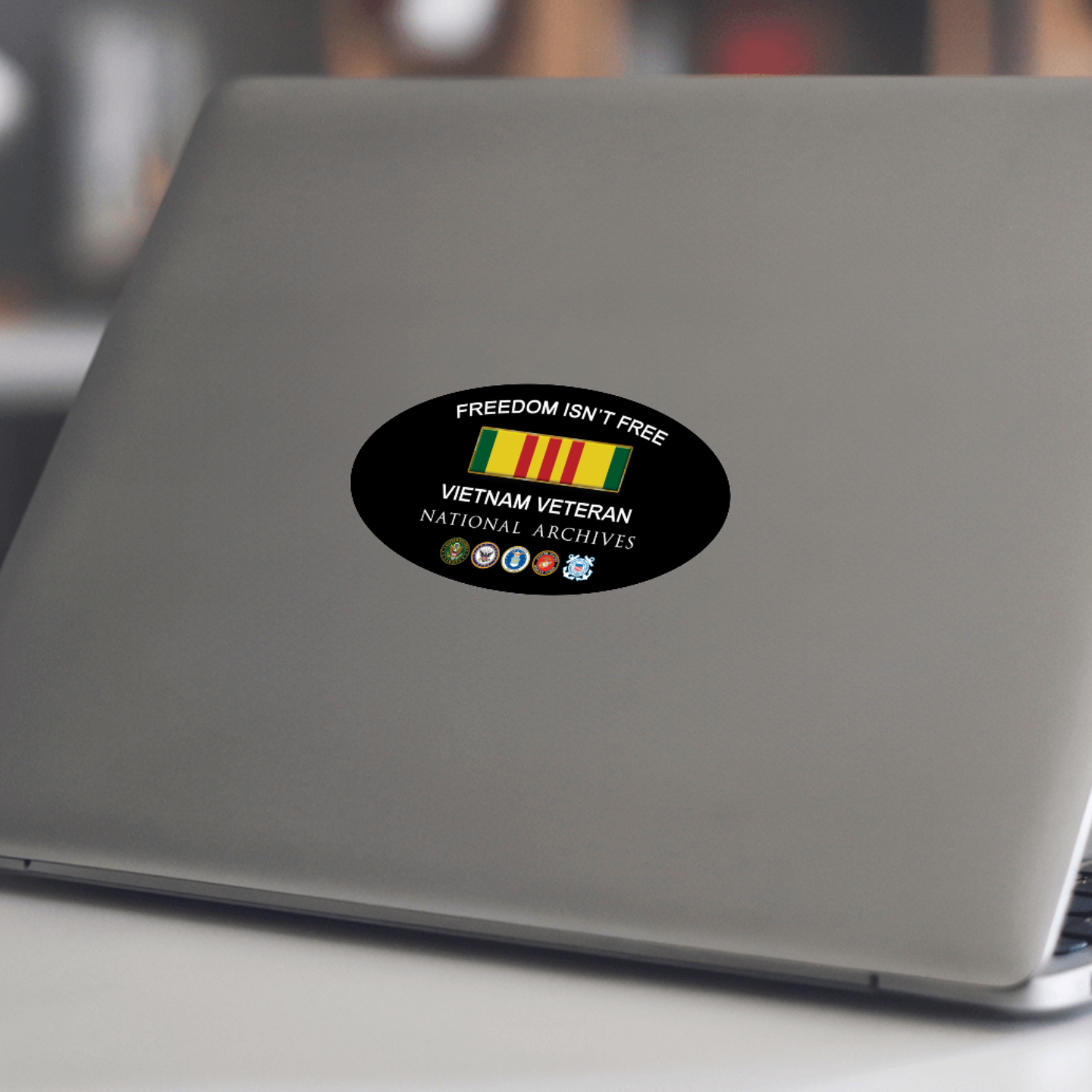 Freedom Isn't Free Vietnam Veteran Oval Sticker