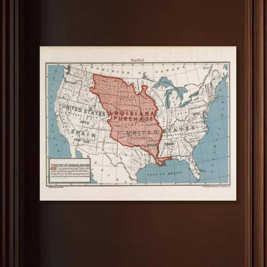 Louisiana Purchase Map No. 4 Canvas Print