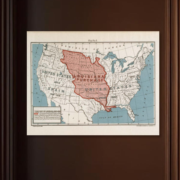 Louisiana Purchase Map No. 4 Canvas Print
