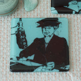 Eleanor Roosevelt Fused Glass Coaster