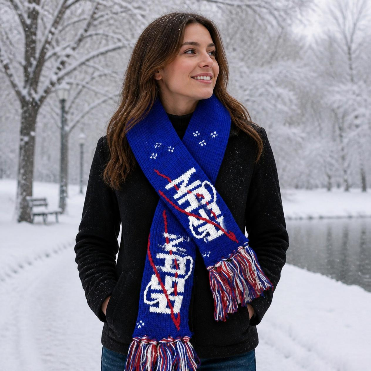 NASA Scarf with Fringes