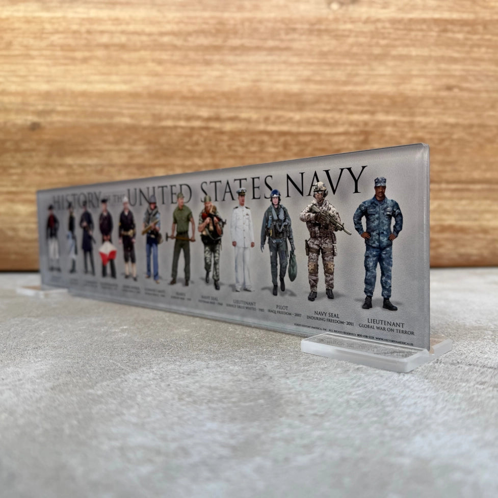 Acrylic Navy Desk Plaque