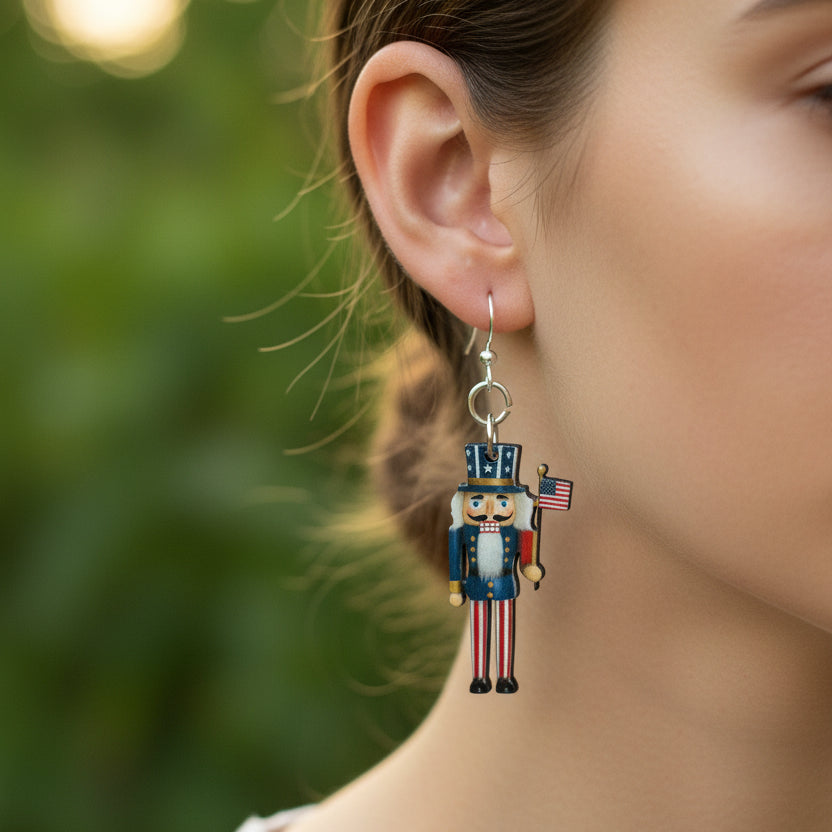 Patriotic Nutcracker Earrings