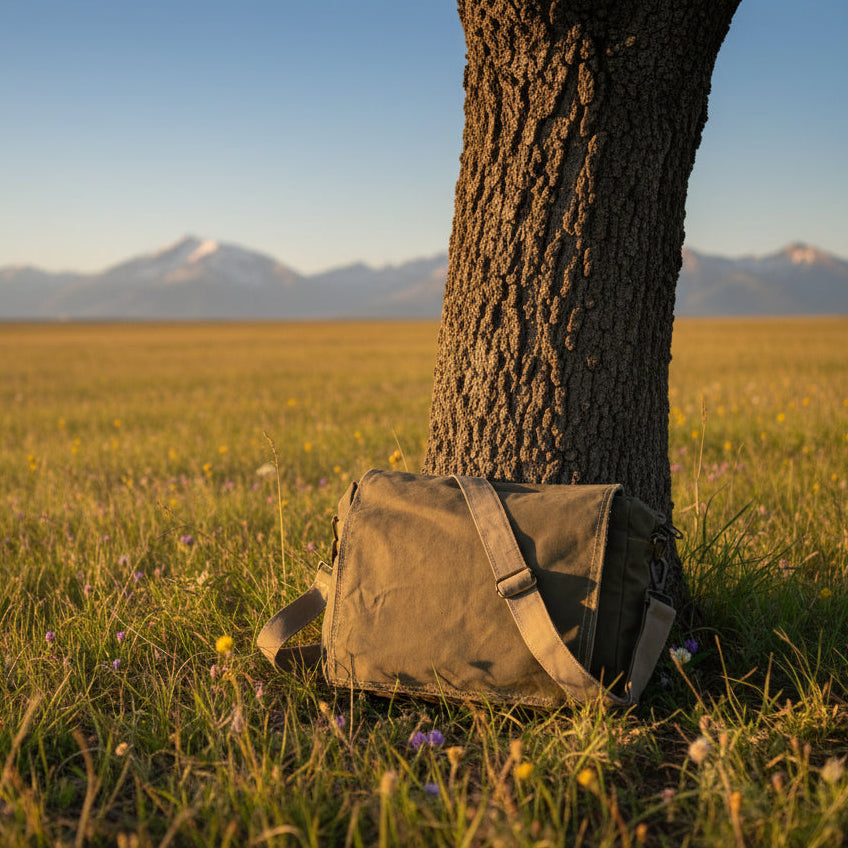 Plain Military Tent Crossbody Bag