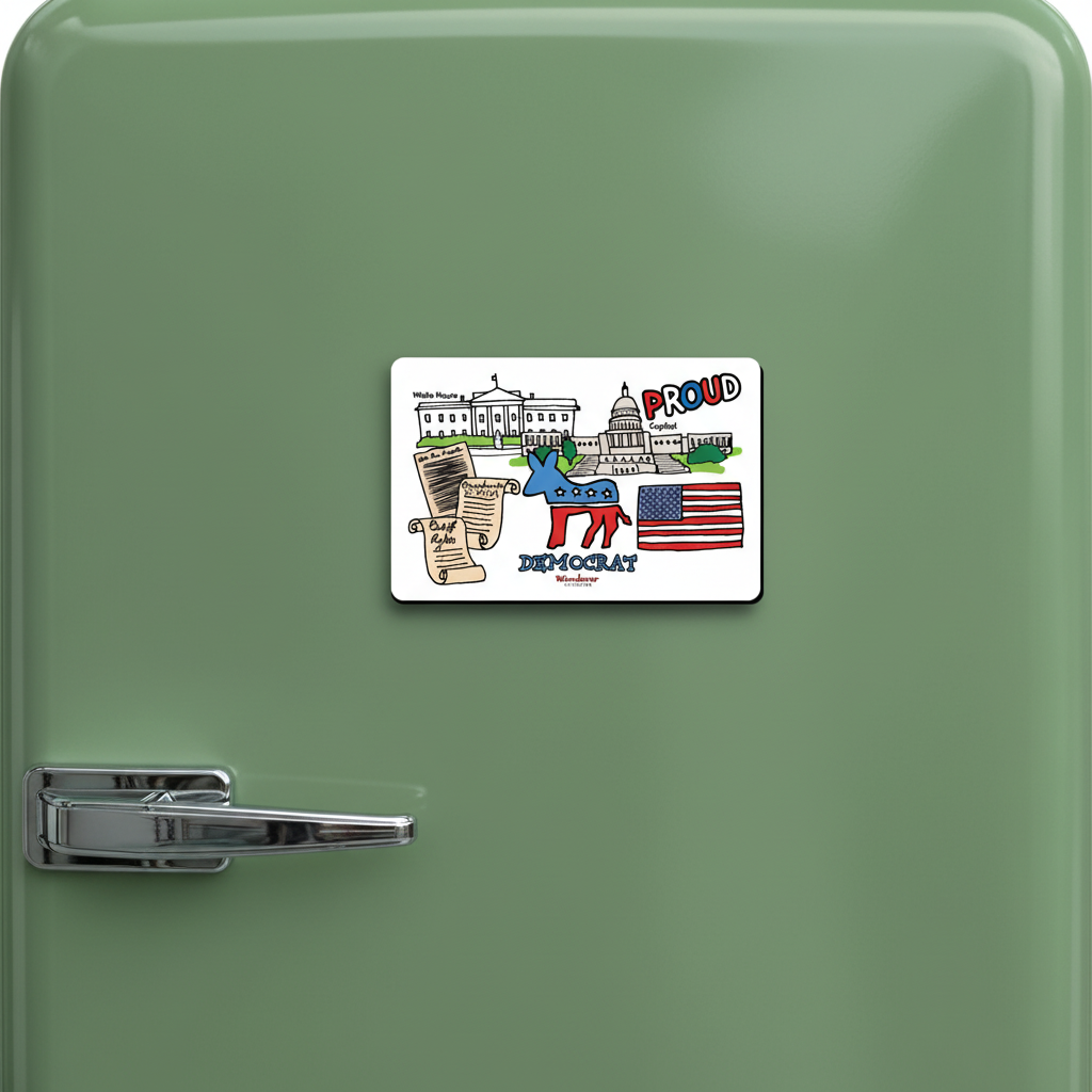 Proud Democrat Refrigerator Magnet