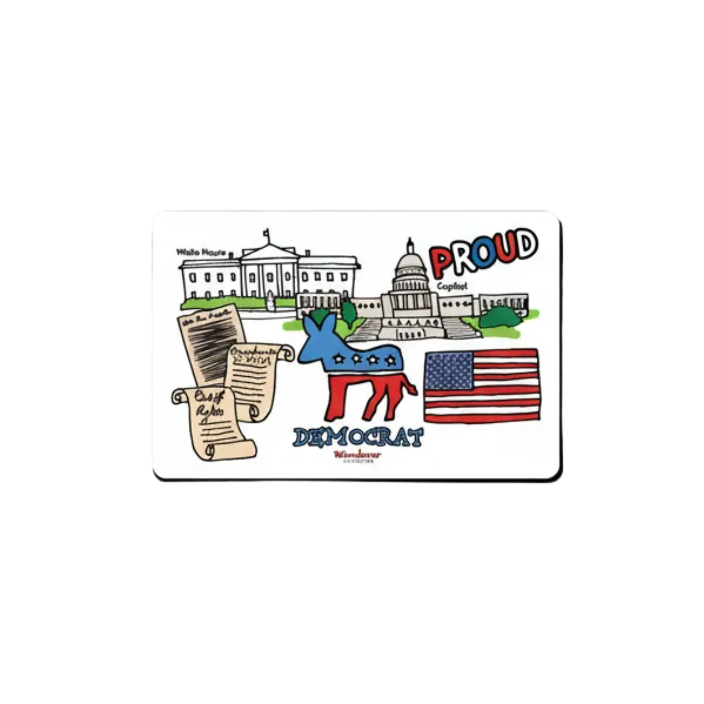 Proud Democrat Refrigerator Magnet