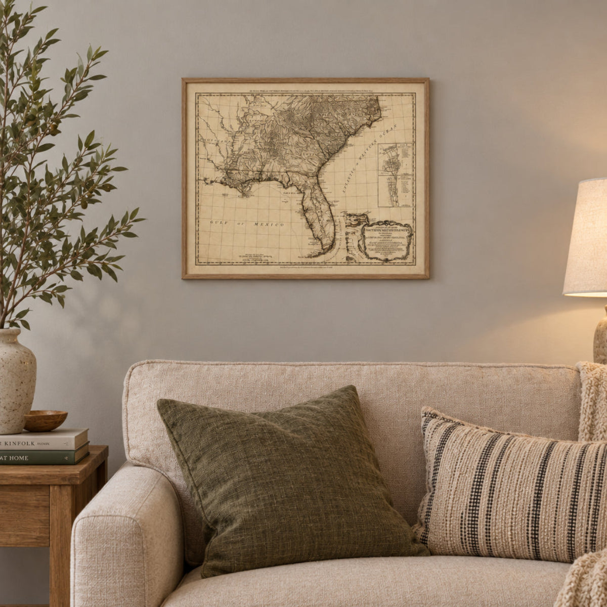 1776 Map of Southern British Colonies Poster