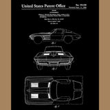 Corvette Stingray Canvas Patent Print