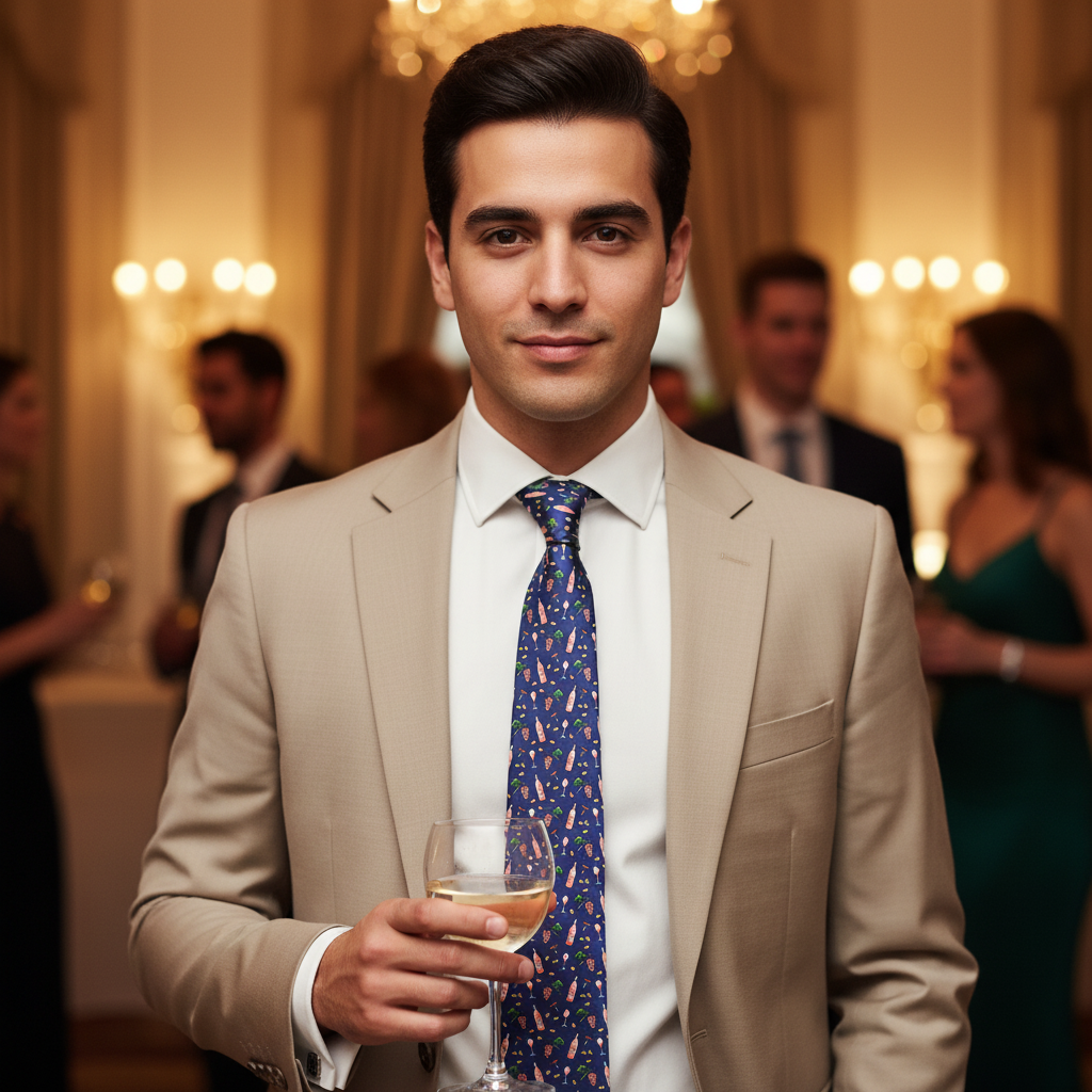 Pour Decisions Wine Connoisseur Neck Tie