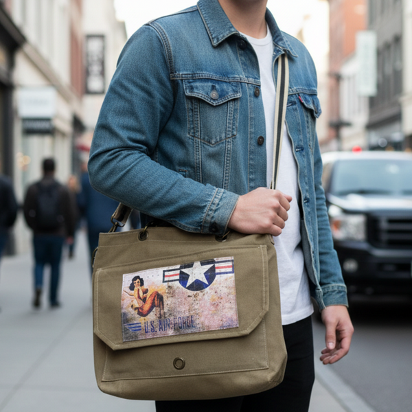 US Air Force Military Tent Crossbody Messenger Bag