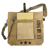 US Air Force Text Military Tent Crossbody Bag