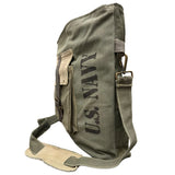 US Navy Text Recycled Military Tent Crossbody
