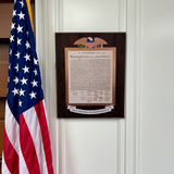 250th Anniversary Edition Copper Declaration of Independence Plaque