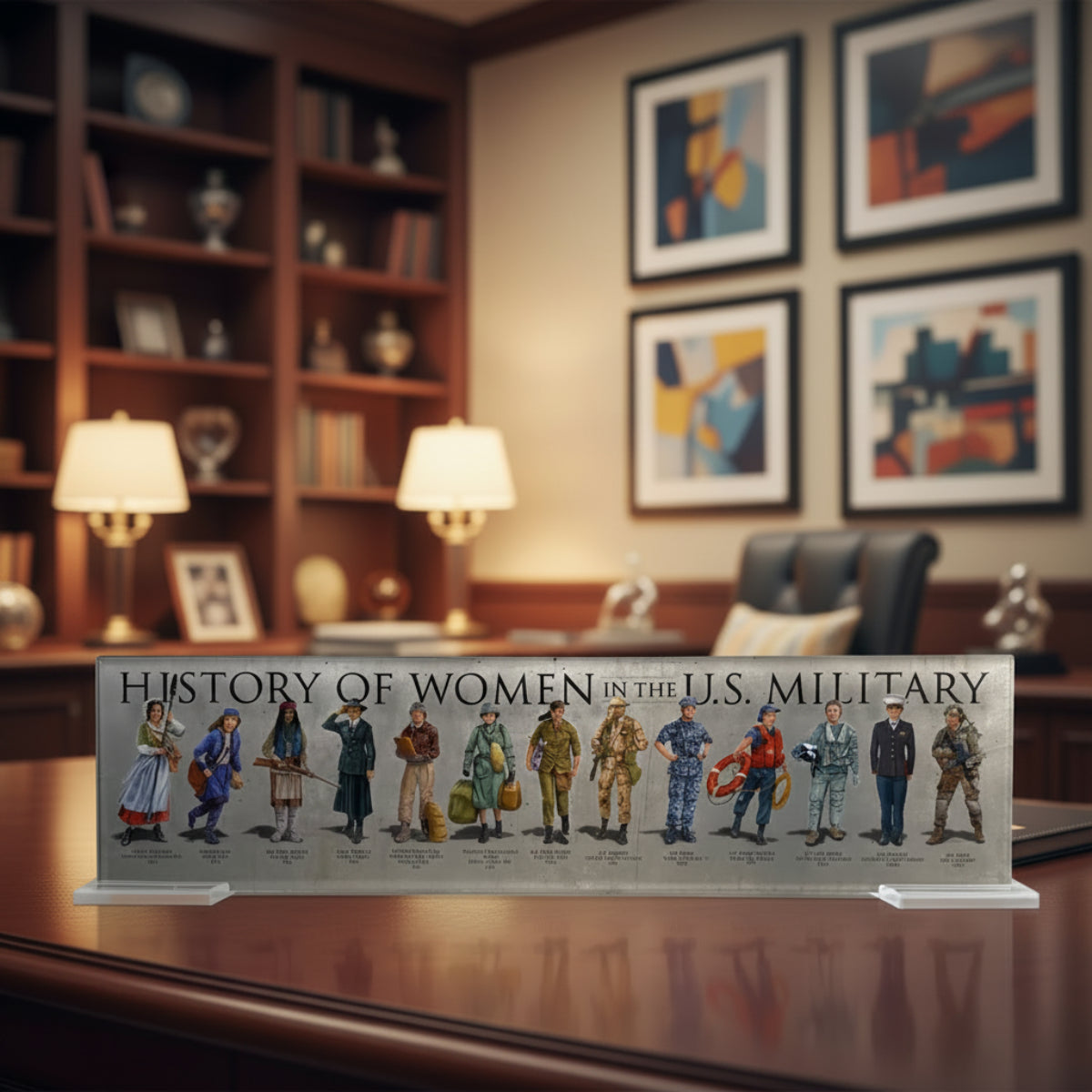 Acrylic History of Women in the U.S. Military Plaque