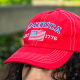 America Est 1776 Baseball Cap - 6 Colors Available