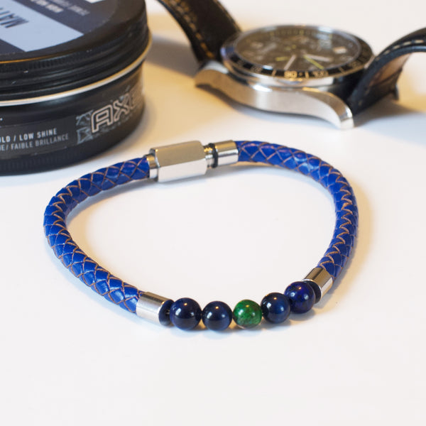 Blue Braided Sequoia Tree Bracelet
