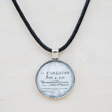 Declaration of Independence Round Necklace