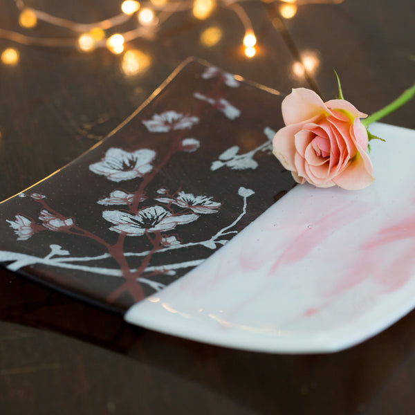 Cherry Blossom 8-inch Glass Platter