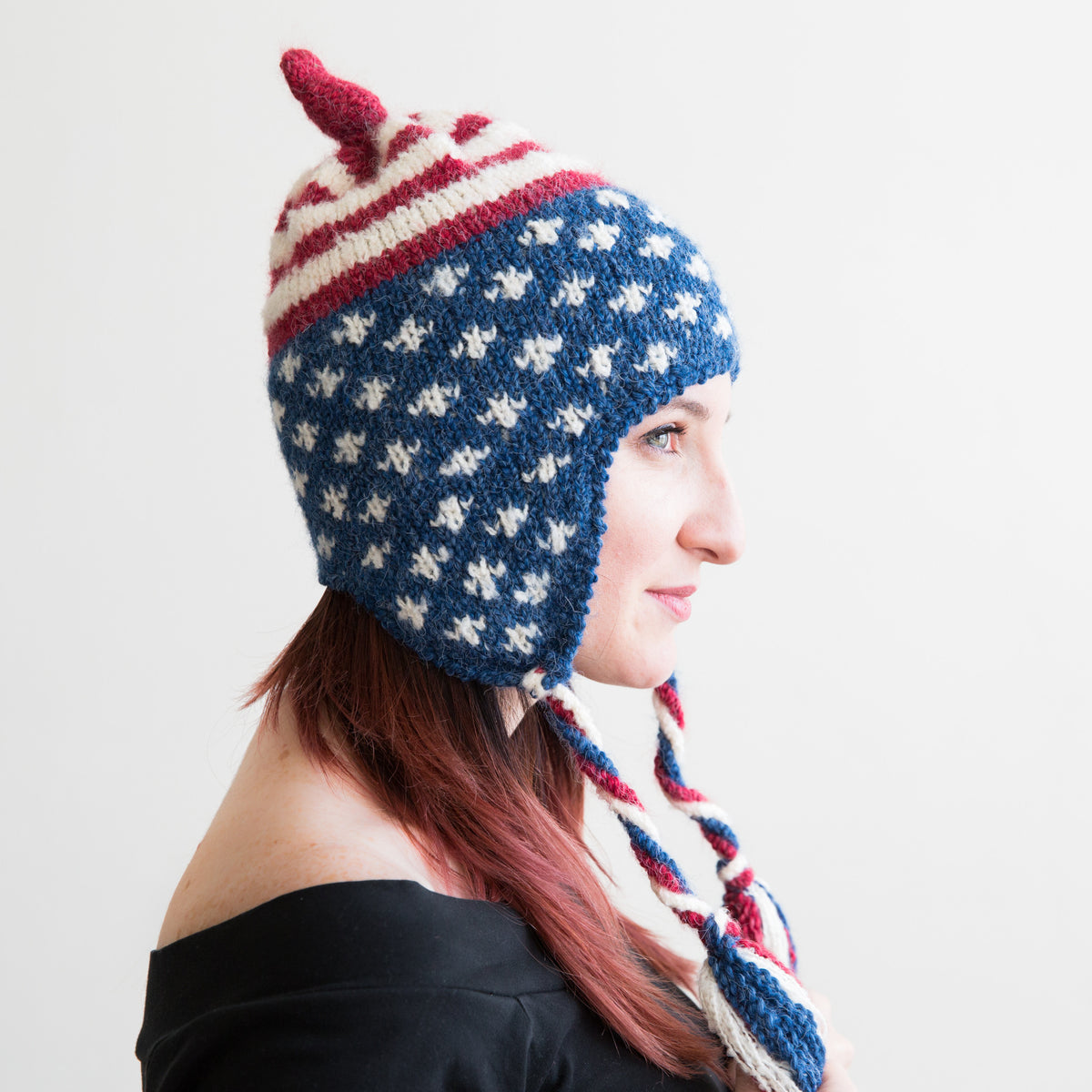 Patriotic Aviator Hat with Earflaps