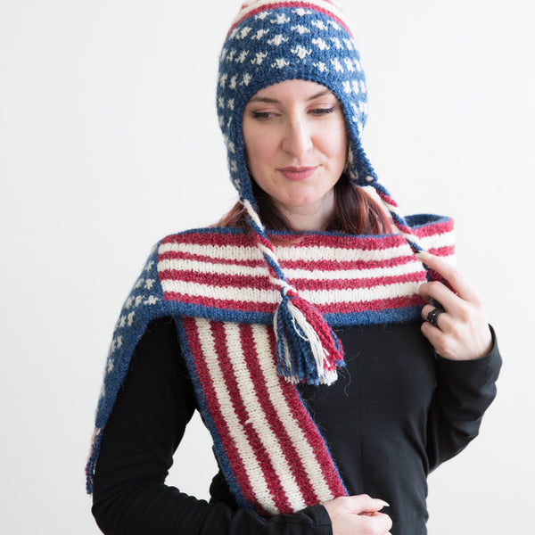 American Flag Aviator Hat with Earflaps