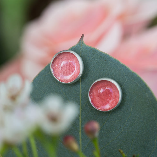 Red Tape Stud Earrings