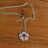 Single Cherry Blossom Pendant Necklace