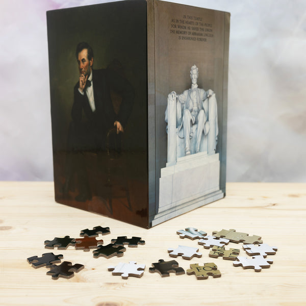 Double Sided 500 Piece Abraham Lincoln Puzzle