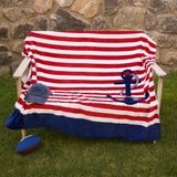 Stripes and Anchor Beach Blanket