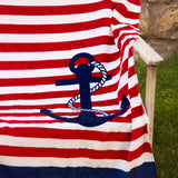 Stripes and Anchor Beach Blanket