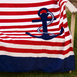 Stripes and Anchor Beach Blanket