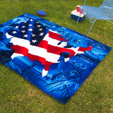 USA Map Beach Blanket