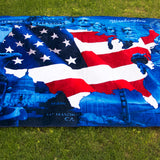 USA Map Beach Blanket