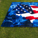 USA Map Beach Blanket