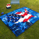 USA Map Beach Blanket