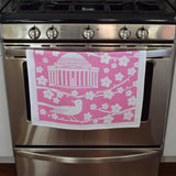 Pink Cherry Blossom Tea Towel