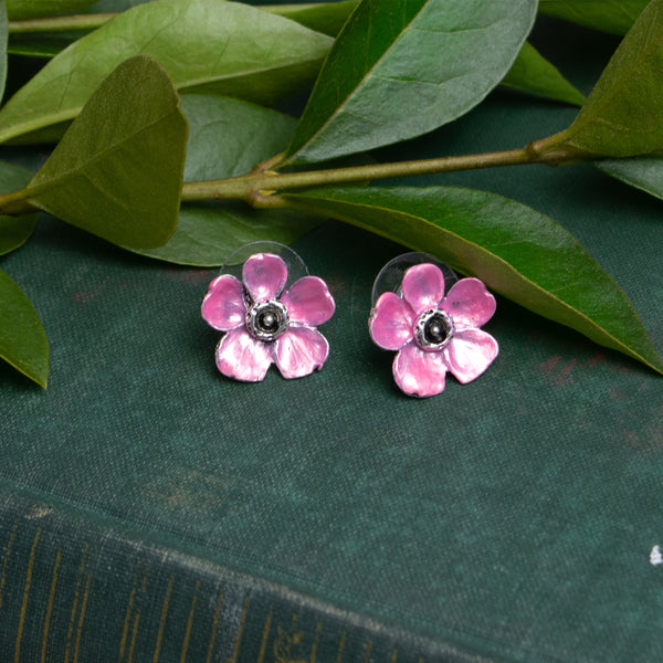Pink Blossom Post Earrings