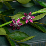 Cherry Blossom Post Earrings: Fuchsia